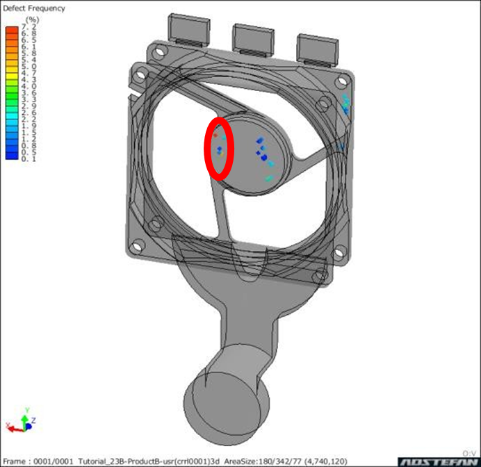 Fig 1.7 – Flow Mark defect in Project-B